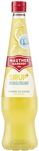 Mautner Markhof Sciroppo Plus Muscolare Amico Limone – 0% zucchero | Sciroppo fitness con vitamine e minerali | Perfetto per sport e idratazione, 0,7 l