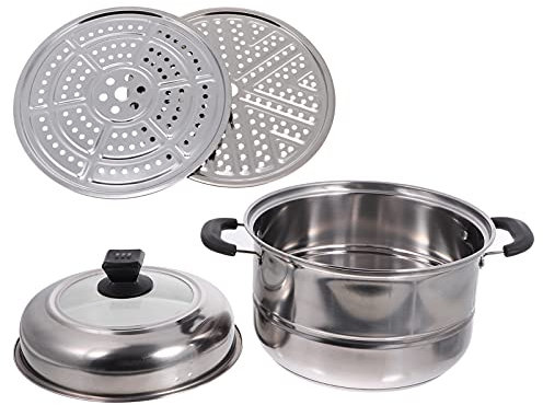 AYCDL 1Pc Stainless Steel Steamer Ceramic Soup Bowl Stainless Steels Double Boiler Small Steamer Pot Steamer Soup Pot