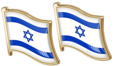 OATIPHO 2stücke Israelische Flagge Flaggennadel Israel-flaggenbroschen Aus Legierung Dekorative Brosche Kleiderbrosche Mit Flaggen-anstecknadel Party-anstecknadel Für Hutdekore Und Massenb