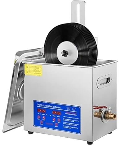 Macchina for la pulizia del vinile ad ultrasuoni da 6 litri, pulitore di registrazione ad ultrasuoni da 180 W