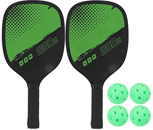 XUXHOU Pickleball -Set, Tragbare Outdoor Sport Pickleball 2 Paddel und 4 Bälle mit Aufbewahrungstasche