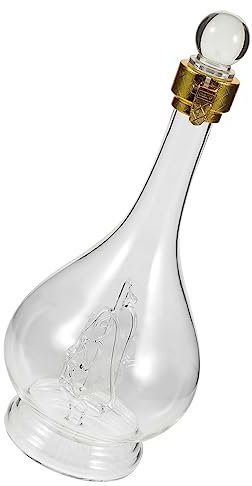 ULTECHNOVO Decantador De Whisky y Vino De Vidrio Transparente 500 Ml, Botella Artística De Licor Sin Asas, Para Bares, Hoteles y Fiestas, Dispensador Decorativo Creativoservicio