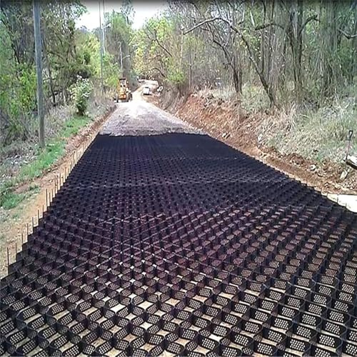 Kiesgitter, Auffahrt, Kies, Bodengitter, Garten, Schotter, 5,1 cm tief, Kiesgitter, Pflastersteinsystem, Garage, Gehweg, Parkplatz, Stabilisierungsgitter (6 x 7 m)