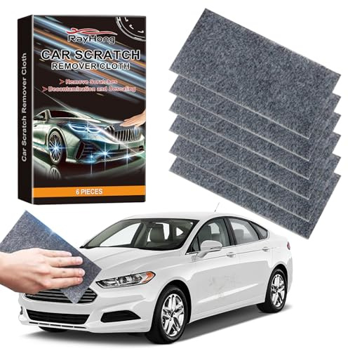 6 pezzi Nano Sparkle Panno Nano Sparkle Panno Auto Graffi Originali Auto Scratch Rimuovere Salviette Lucidante Salviette per Riparazione di Graffi, Cura della Vernice, Pulizia Auto