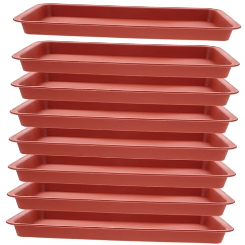 Hemobllo 8pièces Soucoupes Rectangulaires pour Plantes Plateaux Récupérateurs Eau pour Pots De Fleurs Et Jardinières Lot