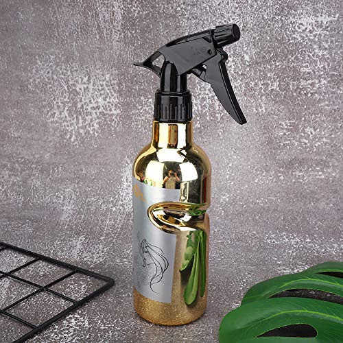 Generic Botella de spray de 500 ml de vapor de agua ultrafina de estilo vintage, boquilla de alta precisión, spray continuo para peluquería, oro, plata, rosa, rojo, verde, material ABS (dorado)