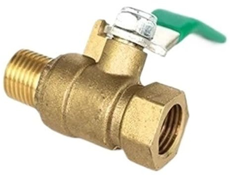 EKFBQBGW 1 PCS 1/8 1/4'' 3/8'' 1/2'' Female/Male Thread Brass Valve Brass Small Ball Valve Connector Joint Copper Pipe Fitting(DN15_M-F)