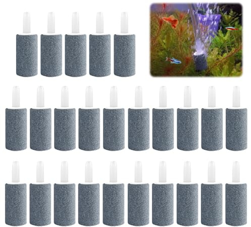 Katyjun 25 Stück Sprudelstein für Aquarium, Luftstein Aquarium, Luftausströmer Ausströmerstein
