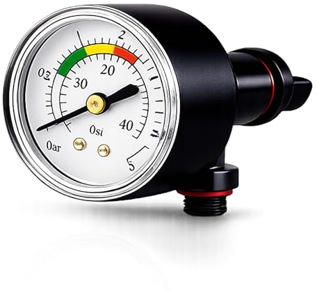 Manómetro Depuradora completo Piscina 1/4 Ø50mm Conector Vertical 0-3 Bar PSI Medidor Presión Filtro Bomba Piscina Alta Precisión Universal Fluvia