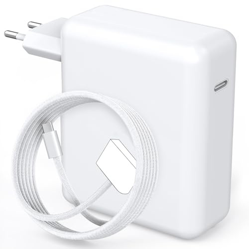 Mac Book Pro Air Ladekabel - 140W Mac Book Netzteil mit 2,0M USB-C auf T-Tip Magnetisch 3 Geflochtenes Kabel für MacBook Pro 14/16 Zoll MacBook Air 13/15 Zoll, PD Schnelllade (Gilt für 2021-2025)