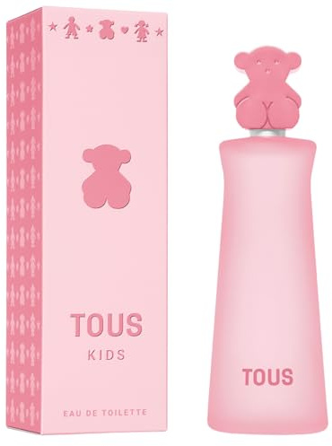 TOUS Kids Girl Eau de Toilette Spray, Floral Fresh Scent, Gentle on Girls' Sensitive Skin. Ideal for Everyday Use, With Notes of Apricot, Coconut Water, Musk, and Vanilla Ice Cream, 3.4 Fl Oz