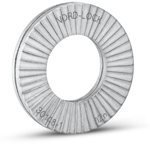 Rondelle di sicurezza a cuneo Nord-Lock in acciaio, diametro esterno allargato, NL8sp | per M8 (20 pezzi) | 7 mm x 16,6 mm x 2,5 mm