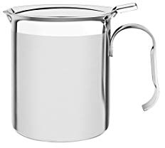 Tramontina Kaffeekanne, Milchkännchen, mit Deckel, Edelstahl, 900 ml, Ø 10 cm, spülmaschinenfest, 61570-100
