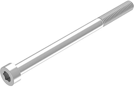 SECCARO Tornillo cilíndrico M5 x 70 mm, acero inoxidable V2A VA A2, DIN 912 / ISO 4762, hexágono interior, rosca parcial, 20 piezas