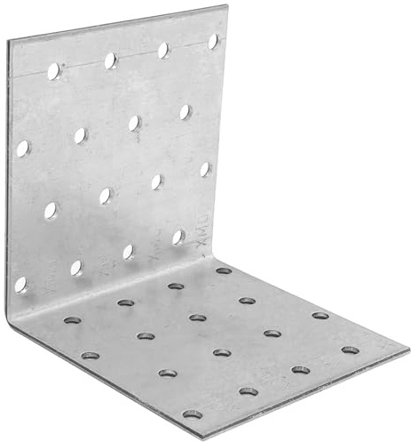 SS8® Angle Brackets 40x40x200mm (4pcs) Corner Bracket Metal L Plate Heavy Duty Steel Brace