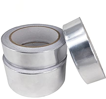 SYHML-SHOP Aluminum Foil Tape Fireproof Heat Resistance Pipe Repair High Temperature Resistant Aluminium Foil Adhesive Tape Heavy Duty Premium Metal Roll - 20m (Length : 20M, Width : 20mm)