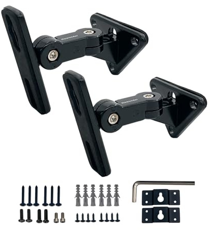 Howonder Lautsprecher Wandhalterung, universal, bis 6,8 kg, 2 Stück Schwarz