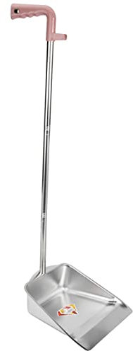 Zerodeko Paletta in Acciaio Inox con Manico Lungo Paletta in Piedi Paletta per Impieghi Gravosi Paletta Verticale per Lobby Garage Casa E Cortile