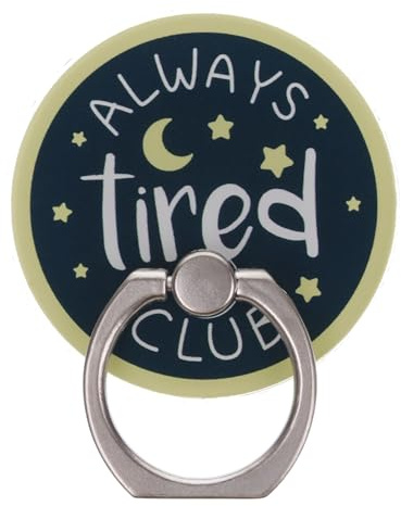Always Tired Club Night Sky Phone Ring Holder Grip Finger 360 Mount Stand Mobile Universal Loop for All Smartphones