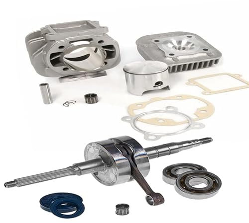 MAXI KIT TOP CILINDRO TPR 47,6 70CC + ALBERO MOTORE TOP TPR MBK BOOSTER 50 2T