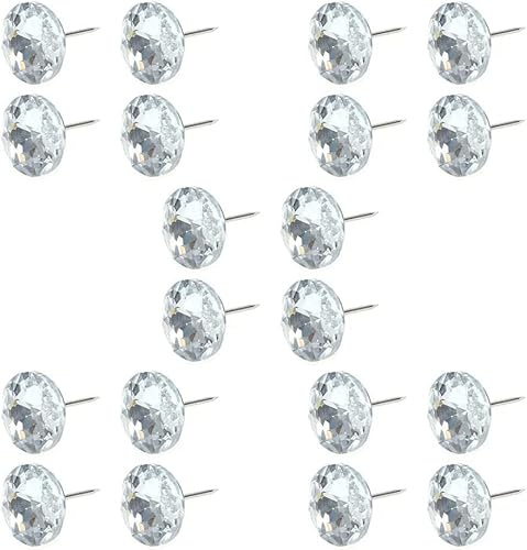 ANVALI Polstermöbelnägel Sofanägel, 100 Stück Kristallpolsterknöpfe Sofanägel Knöpfe DIY Kristallknöpfe for Nähen