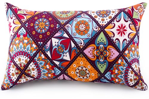 ATsense 2er Set Kissenbezug 50 x 70 cm, 2 Stück - 100% Baumwolle, Bunt Kopfkissenbezug mit Reißverschluss, Superweicher Premium und Hypoallergen, ÖkoTex Super Bequemer Kissenhülle（Böhmen，Paisley）