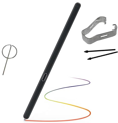 Galaxy S Pen Fold Edition (ohneBluetooth) für Samsung Z Fold5 Z Fold6 5G Stylus Pen Ersatz für Samsung Galaxy Z Fold 5/Fold 6 5G Touch S Pen + 2 Spitzen/Federn (Schwarz)