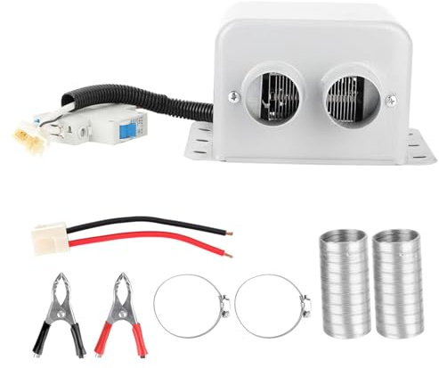 Car Electric Heater, 800W 2 Hole Winter Heating Warmer Window Defroster High Efficiency Safety Demister for Camping, Glass Defrosting For Automobile Windscreen Winter(24V)