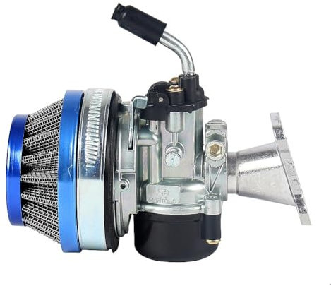 WOLWES Motorrad-Vergaser 2-takt Wassergekühlter Vergaser 37 49 50 80 Cc Mit Ansaugrohr-Luftfilter Für Mini Moto Dirt Pocket Bike ATV Carb Motorräder (Color : Blue)