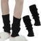 VOSSOT Stulpen Damen Schwarz, Beinstulpen Damen Leg Warmers Stulpen für Damen, 45 cm Gestrickte Beinwärmer Damen Wadenwärmer, Weich, Flexibel Winter Legwarmer Damen Stulpen Mädchen Strickstulpen Damen