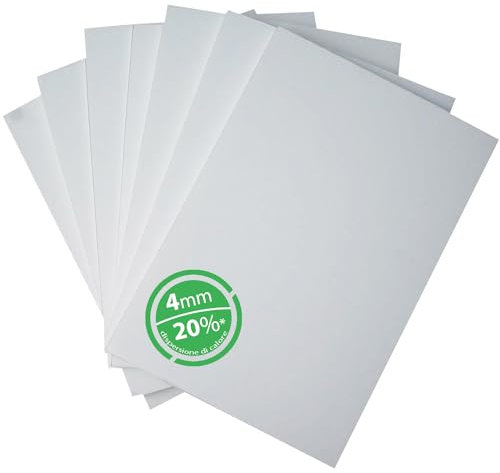 Pannelli Fonoassorbenti Bianchi 10 mq - Pannelli Isolanti Termici per Interni, Pareti e Soffitto con Spessore 4mm - Pannelli di Polistirolo 80x125 Ideali come Antimuffa per Muri Interni (con Colla)