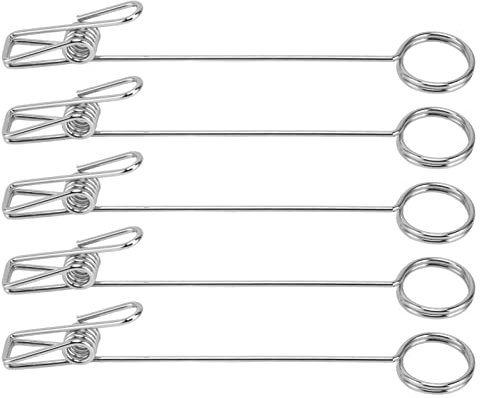 Emoshayoga Bilderhalter Metall Fotohalter Set, 5 Stück, Antioxidation Tischkartenhalter für Hochzeit, Einfaches Design Tischkartenhalter, Galvanisierte Bilderhalter für Veranstaltungen und Partys