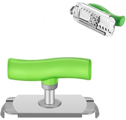 Effortless - Abridor de tarros para artritis, para ahorrar trabajo, ajustable, multifuncional, de acero inoxidable, abridor de tapas de cristal para personas mayores, antideslizante, abridor de tapas