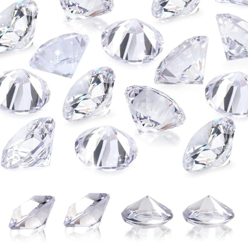 TOAOB 10 Stück Deko Diamanten Groß 40mm Acryl Kristalle Transparent Diamantkristalle Dekosteine Diamanten Streudeko Hochzeit Dekoration