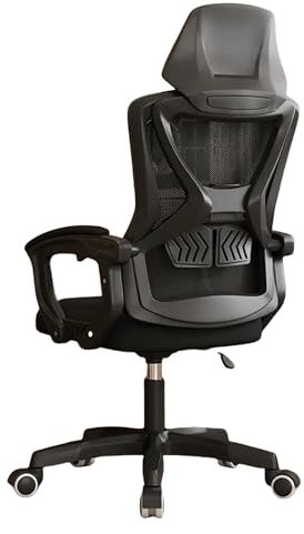Ergonomic Gaming Desk with Adjustable Reclining Headrest Comfy Mesh Design for Small Home Office Wide PC Table for Study and Work Executive Living Room Furniture (Black)