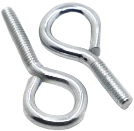 Eye Bolts,M3 M4 M5 M6 M8 M10 Zinc Plated Carbon Steel Sheep Eye Screw Bolt Ring Hook Hanging Ring Screw(M5 5pcs,8mm)