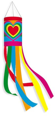 Wxinsheng Mangas de Viento de Arco Iris Bandera100 cm,Pancarta al Aire Libre,Decoración Colgante para Pared,Coloridos Calcetines de Viento en Espiral para Colgar,para Decorar Jardín o Terraza