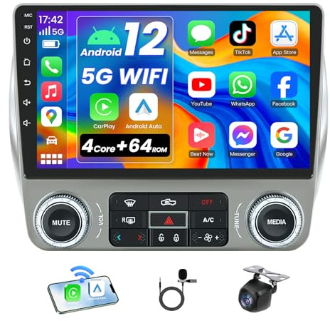 4Core + 64GB Car Radio for Chevrolet Chevy Camaro 2010-2015: 9 Inch 1280 * 800 HD IPS Touchscreen GPS Navigation FM 5G WiFi Wireless Carplay Andriod Auto SWC Backup Camera