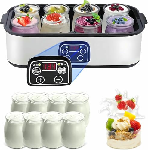 BGVYFXEZ Yogurt Maker, Yogurtiera Automatica con Display LCD, per Yogurt Formaggio Fatto in Casa