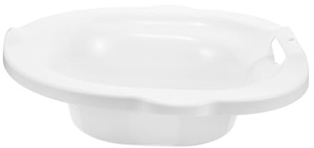 ERINGOGO Bañera De Asiento Para Inodoro Pp Blanco Diseño Anatómico Profundo Cuidado Posparto Limpieza Íntima Mujeres Embarazadas y Adultos Mayores Higiene Corporal