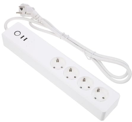 DIYEAH Regleta Inteligente con Enchufes y USB Compatible con Zigbee Diseño Compacto para Casa y Oficina Protección contra Sobretensiones