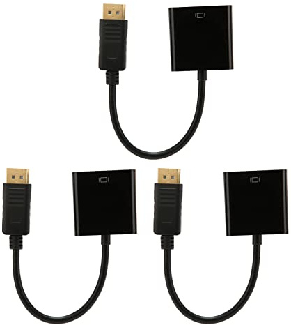 lvifloae DisplayPort para el adaptador DVI 3 paquete 4K HD 1080P Mini DP a DVI Cable convertidor con conectores chapados dorados para PC portátiles HDTV Monitor Proyector