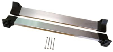 IOIUSKKU Escalera telescópica portátil Multiusos con Barra de Equilibrio y Cubiertas para los pies para doméstico. Ofrece Estabilidad confiable en Interiores y Exteriores.