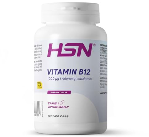 HSN Vitamina B12 Adenosilcobalamina 1000mcg - 120 Cápsulas Vegetales