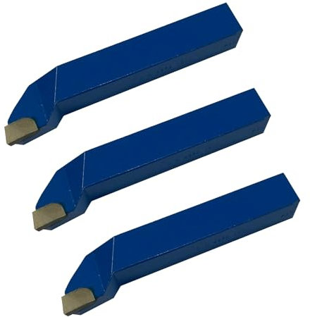 CNC QUALITÄT 3 Stück Drehstahl 10 x 10 mm - Eck Drehmeißel mit Hartmetall - Qualität für Stahl - DIN4978