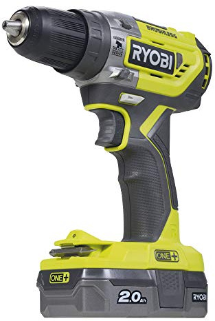 Ryobi Akku-Schlagbohrschrauber (2x Akku 2,0 Ah, 18 V, Schlagbohrfunktion, mit Ladegerät, LED-Beleuchtung) R18PD5-220S