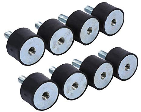 Keenso Gummipuffer M8, 8 Stücke M8x23 Silentblock m8 Gummi Vibrations Isolation Mounts Schwingungsdämpfer m8 Silentblock Automatische Bootspulen(VD30*20 M8*23)