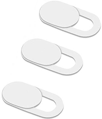 PHASEER Webcam Cover Slider Ultrafina - Cubierta Webcam Adaptable para portátiles, Tabletas, iPad, Macbook Pro, Mac, Macbook Air, iMac (A 3 pcs, Blanco)