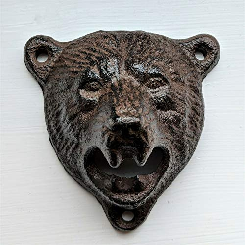 Bear Head Wall Mounted Cast Iron Bottle Opener