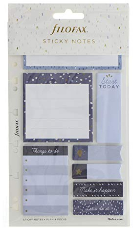 Filofax Indigo Sticky Notes, 132762, 95mm x 164mm